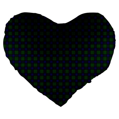 Sinclair Tartan Large 19  Premium Heart Shape Cushion from ArtsNow.com Front