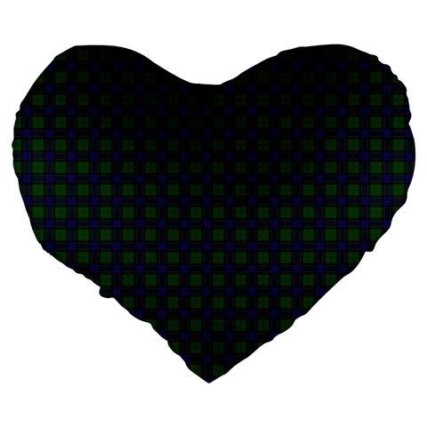 Sinclair Tartan Large 19  Premium Flano Heart Shape Cushion from ArtsNow.com Back