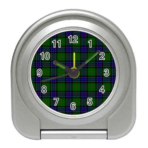 Sinclair Tartan Desk Alarm Clock from ArtsNow.com Front