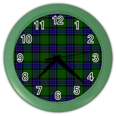 Sinclair Tartan Color Wall Clock from ArtsNow.com Front