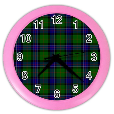 Sinclair Tartan Color Wall Clock from ArtsNow.com Front