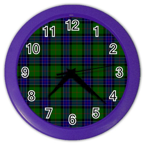 Sinclair Tartan Color Wall Clock from ArtsNow.com Front