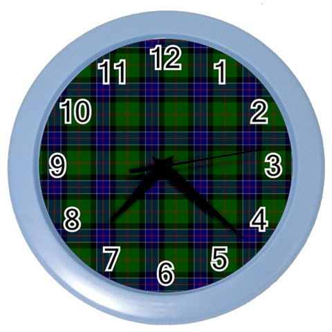 Sinclair Tartan Color Wall Clock from ArtsNow.com Front