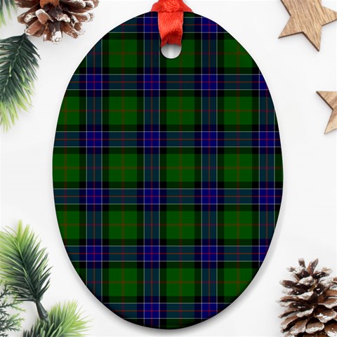 Sinclair Tartan Oval Ornament (Two Sides) from ArtsNow.com Front