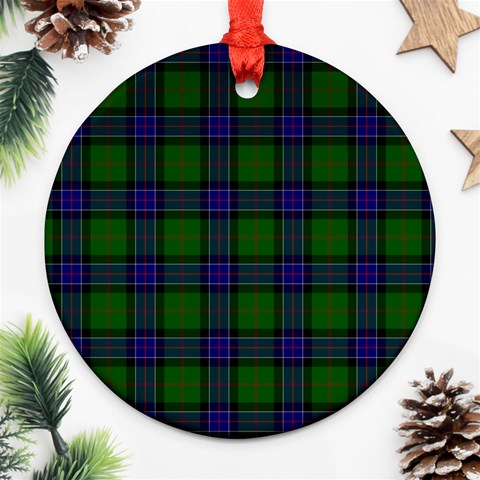 Sinclair Tartan Round Ornament (Two Sides) from ArtsNow.com Front