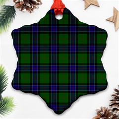 Sinclair Tartan Snowflake Ornament (Two Sides) from ArtsNow.com Back