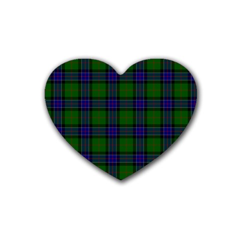 Sinclair Tartan Rubber Coaster (Heart) from ArtsNow.com Front