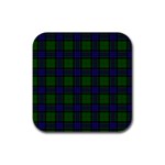 Sinclair Tartan Rubber Square Coaster (4 pack)