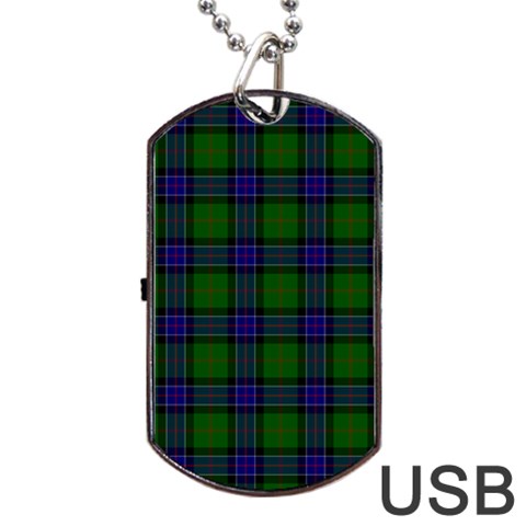 Sinclair Tartan Dog Tag USB Flash (Two Sides) from ArtsNow.com Front
