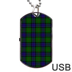 Sinclair Tartan Dog Tag USB Flash (Two Sides) from ArtsNow.com Back