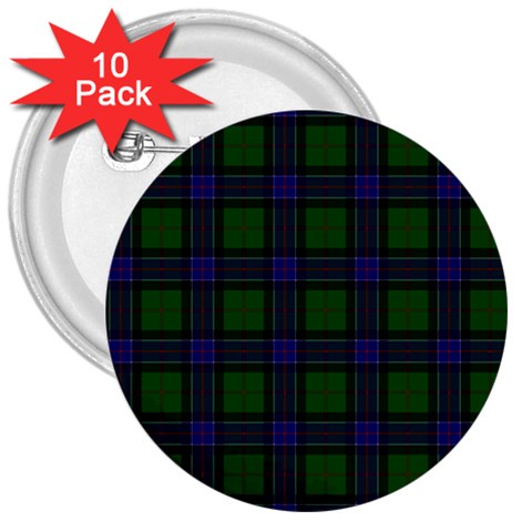 Sinclair Tartan 3  Button (10 pack) from ArtsNow.com Front