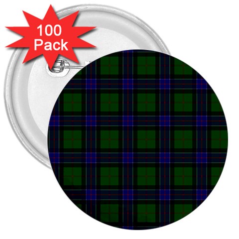 Sinclair Tartan 3  Button (100 pack) from ArtsNow.com Front