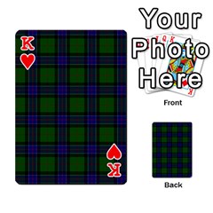 King Sinclair Tartan Playing Cards 54 Designs from ArtsNow.com Front - HeartK