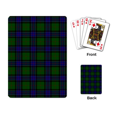 Sinclair Tartan Playing Cards Single Design from ArtsNow.com Back