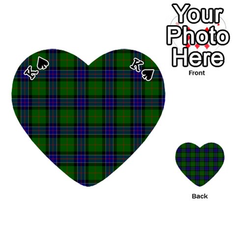 King Sinclair Tartan Playing Cards 54 (Heart) from ArtsNow.com Front - SpadeK