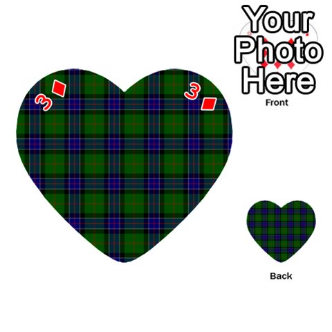 Sinclair Tartan Playing Cards 54 (Heart) from ArtsNow.com Front - Diamond3