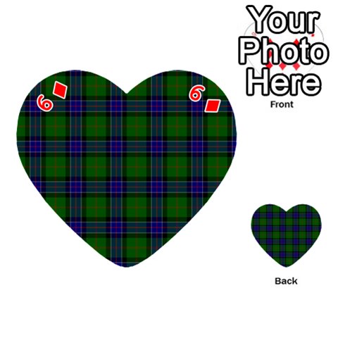 Sinclair Tartan Playing Cards 54 (Heart) from ArtsNow.com Front - Diamond6
