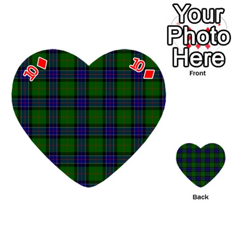 Sinclair Tartan Playing Cards 54 (Heart) from ArtsNow.com Front - Diamond10