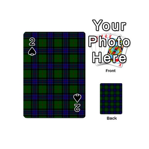 Sinclair Tartan Playing Cards 54 (Mini) from ArtsNow.com Front - Spade2