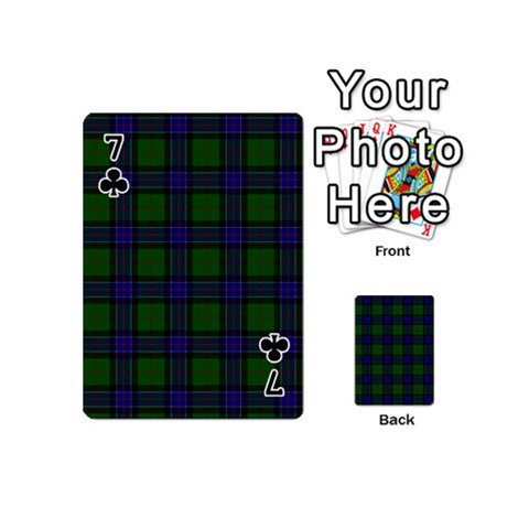 Sinclair Tartan Playing Cards 54 (Mini) from ArtsNow.com Front - Club7