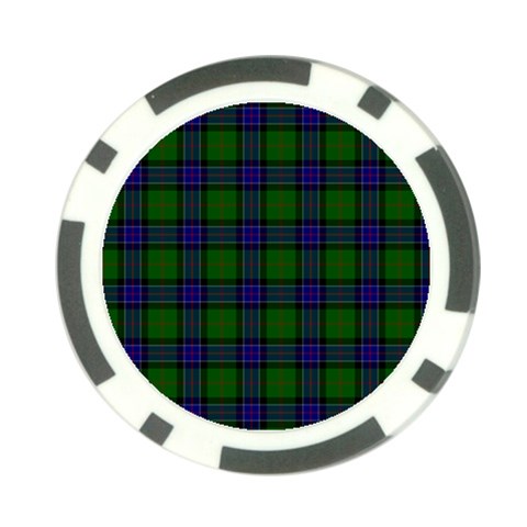 Sinclair Tartan Poker Chip Card Guard from ArtsNow.com Front