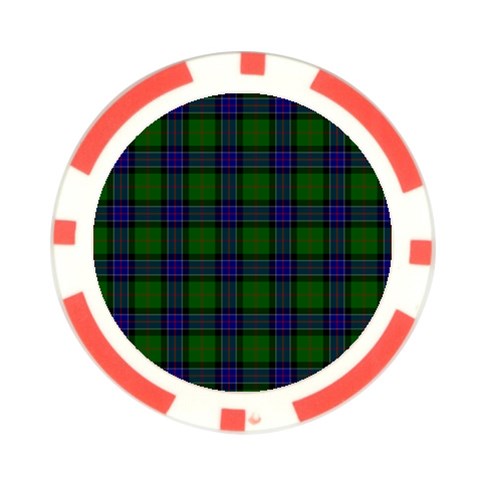 Sinclair Tartan Poker Chip Card Guard from ArtsNow.com Front