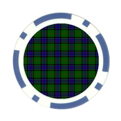 Sinclair Tartan Poker Chip Card Guard from ArtsNow.com Front