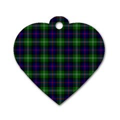 Sutherland Tartan Dog Tag Heart (Two Sides) from ArtsNow.com Back