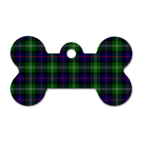Sutherland Tartan Dog Tag Bone (Two Sides) from ArtsNow.com Front