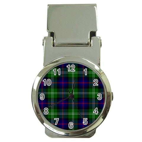 Sutherland Tartan Money Clip Watch from ArtsNow.com Front