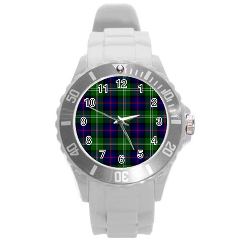 Sutherland Tartan Round Plastic Sport Watch (L) from ArtsNow.com Front