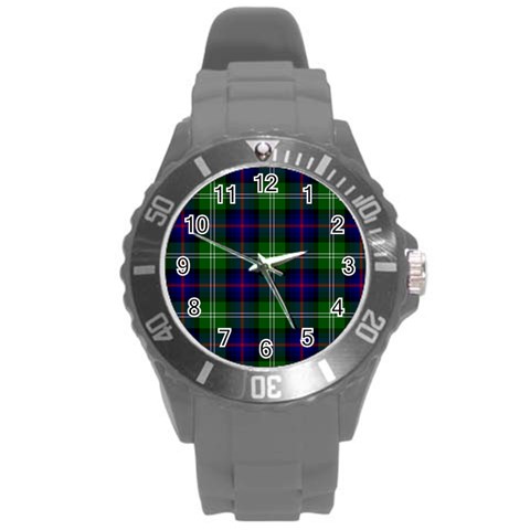 Sutherland Tartan Round Plastic Sport Watch (L) from ArtsNow.com Front