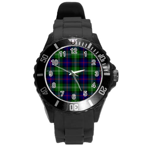 Sutherland Tartan Round Plastic Sport Watch (L) from ArtsNow.com Front
