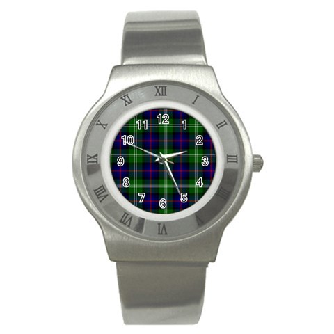 Sutherland Tartan Stainless Steel Watch from ArtsNow.com Front