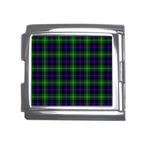 Sutherland Tartan Mega Link Italian Charm (18mm) from ArtsNow.com Front
