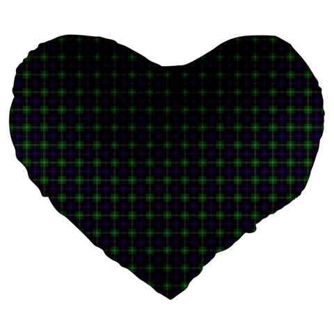 Sutherland Tartan Large 19  Premium Heart Shape Cushion from ArtsNow.com Front