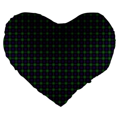 Sutherland Tartan Large 19  Premium Flano Heart Shape Cushion from ArtsNow.com Front