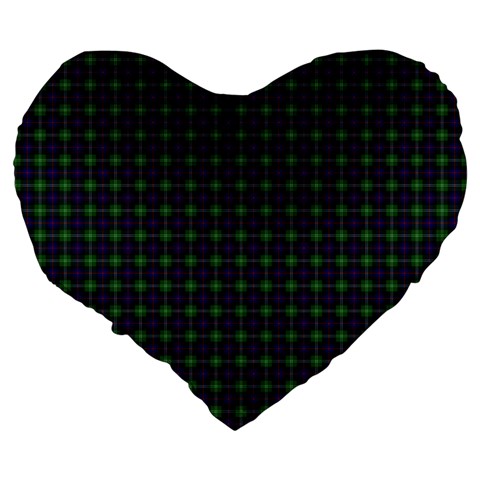 Sutherland Tartan Large 19  Premium Flano Heart Shape Cushion from ArtsNow.com Back