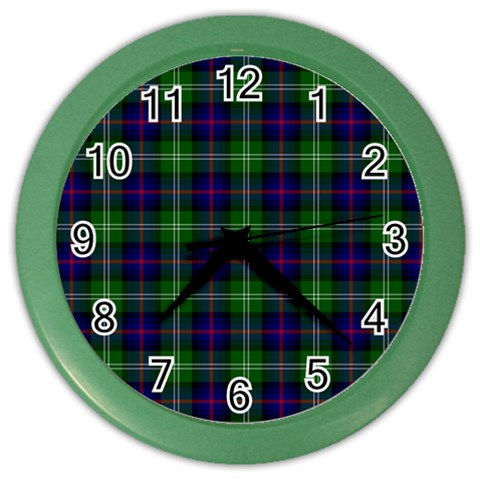 Sutherland Tartan Color Wall Clock from ArtsNow.com Front