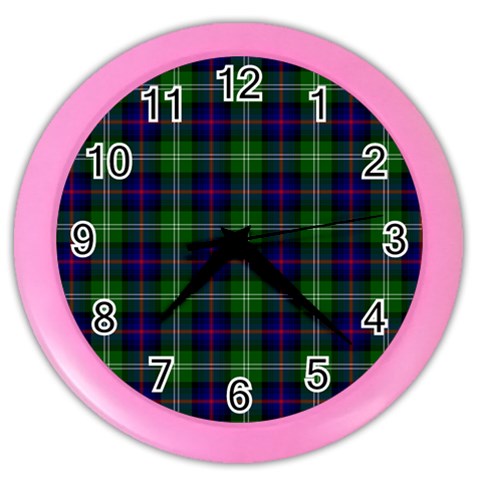 Sutherland Tartan Color Wall Clock from ArtsNow.com Front