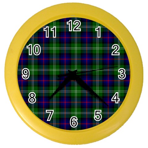 Sutherland Tartan Color Wall Clock from ArtsNow.com Front
