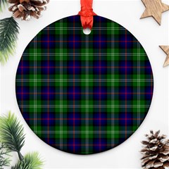 Sutherland Tartan Round Ornament (Two Sides) from ArtsNow.com Front