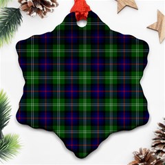 Sutherland Tartan Snowflake Ornament (Two Sides) from ArtsNow.com Back