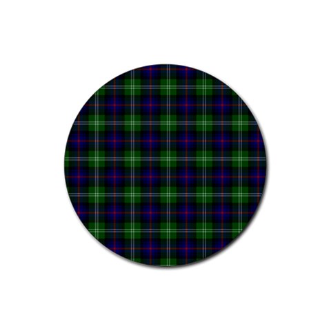 Sutherland Tartan Rubber Round Coaster (4 pack) from ArtsNow.com Front