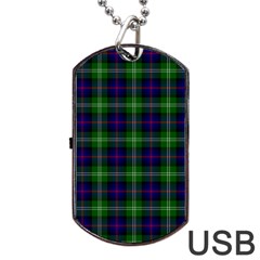 Sutherland Tartan Dog Tag USB Flash (Two Sides) from ArtsNow.com Front