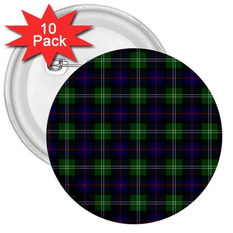 Sutherland Tartan 3  Button (10 pack) from ArtsNow.com Front