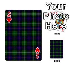Sutherland Tartan Playing Cards 54 Designs from ArtsNow.com Front - Heart2