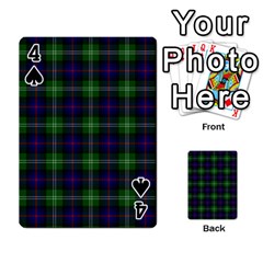 Sutherland Tartan Playing Cards 54 Designs from ArtsNow.com Front - Spade4