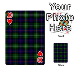 Sutherland Tartan Playing Cards 54 Designs from ArtsNow.com Front - Heart10