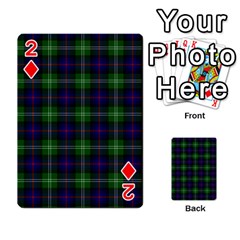 Sutherland Tartan Playing Cards 54 Designs from ArtsNow.com Front - Diamond2